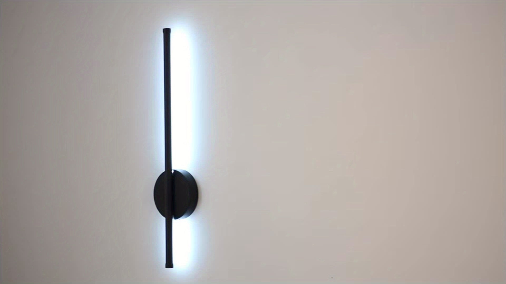 50cm Type-C Rechargeable Wall Light Black with Remote Control Dimmable, Adjustable Color Temperature, Timer Function, Drill-Free Magnetic Installation, Suitable for Bedroom, Study, Living Room, Stairwell