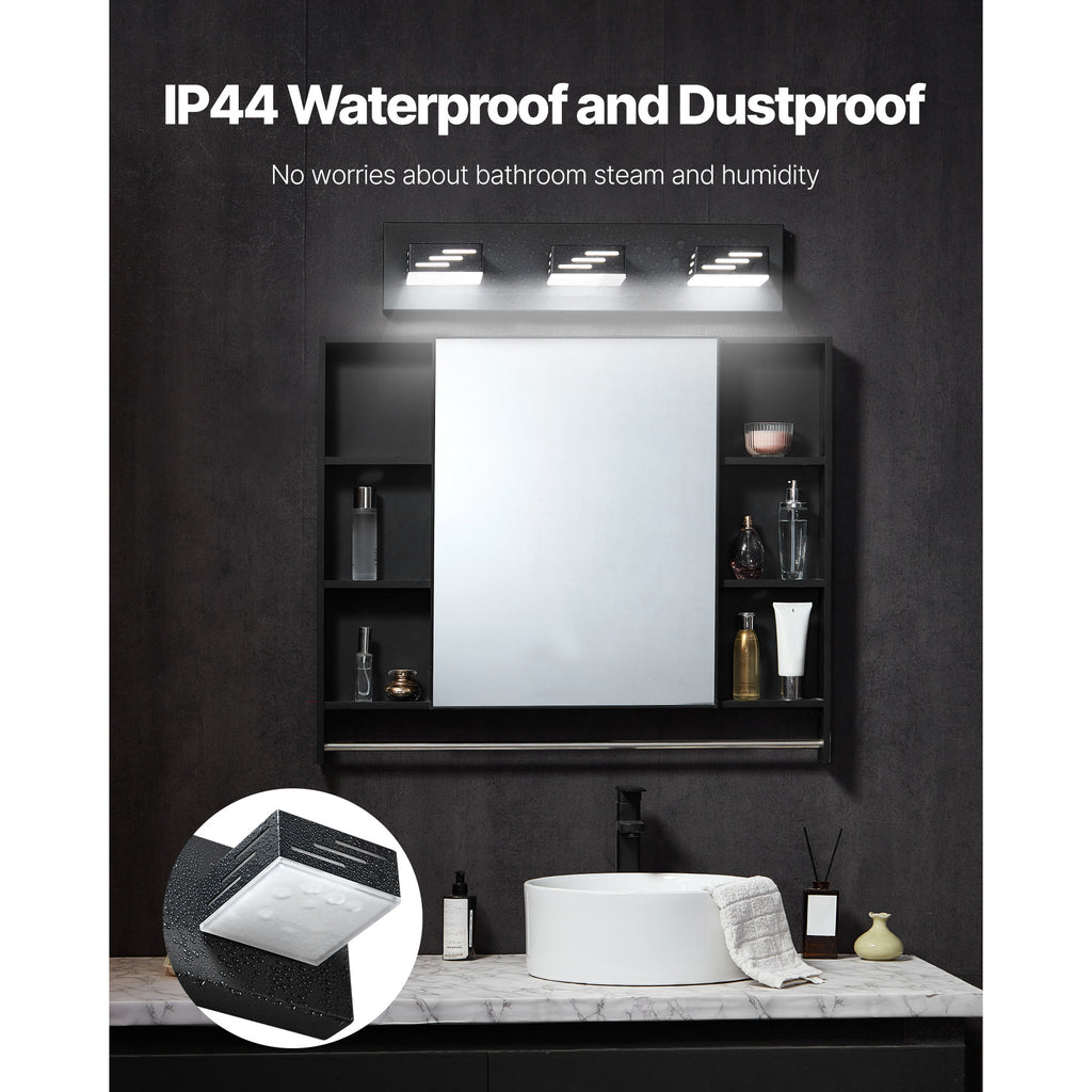 VEVOR 3/4/5/6-Light LED Modern Bathroom Wall Lamp 19.69/25.6/33.5/40.2-Inch Wall Light