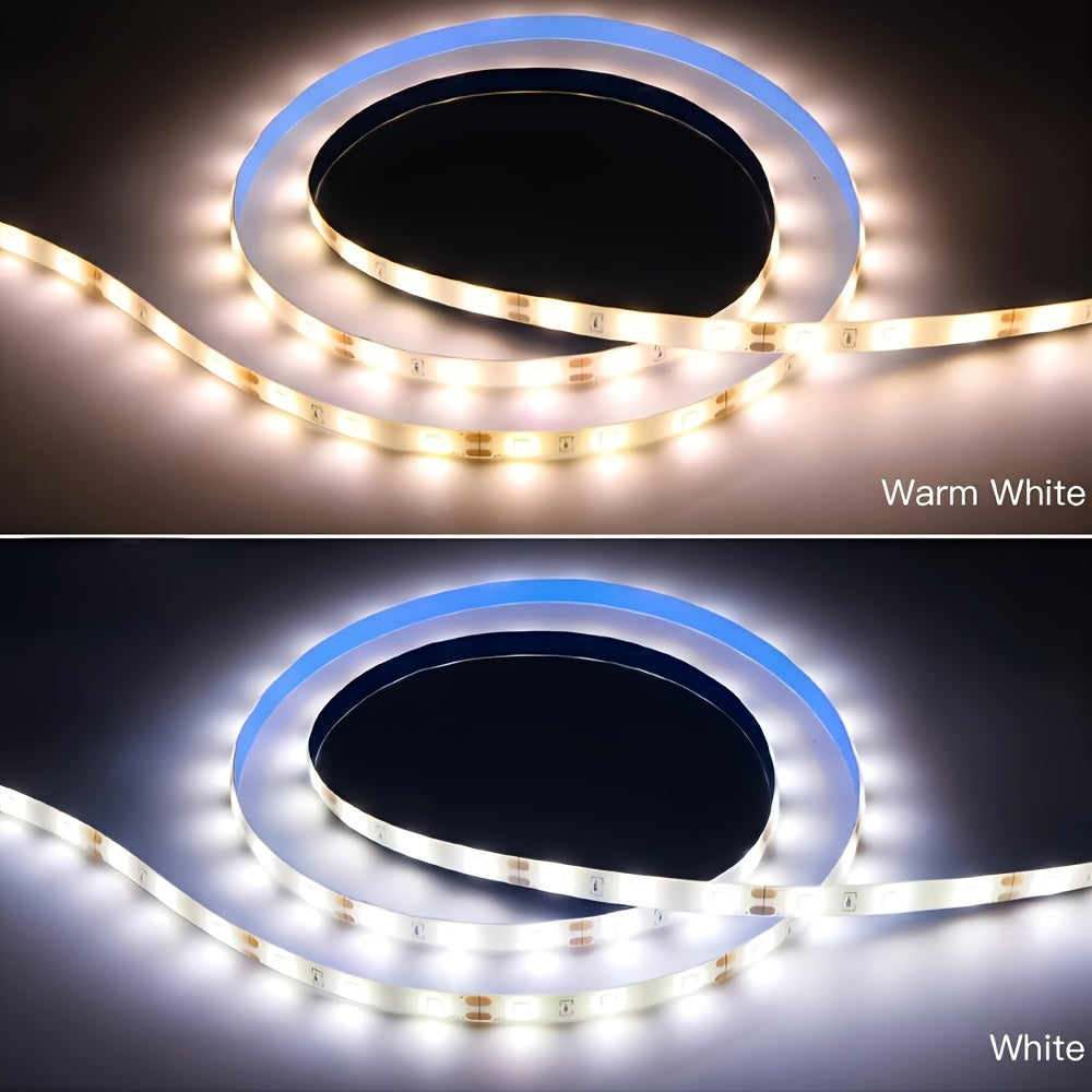 5V USB 超薄可裁剪 LED 灯带 暖白光冷白光 自粘背胶 宿舍化妆台楼梯橱柜衣柜展示柜氛围灯 卧室床头电视背景墙装饰灯 1/3/5 米