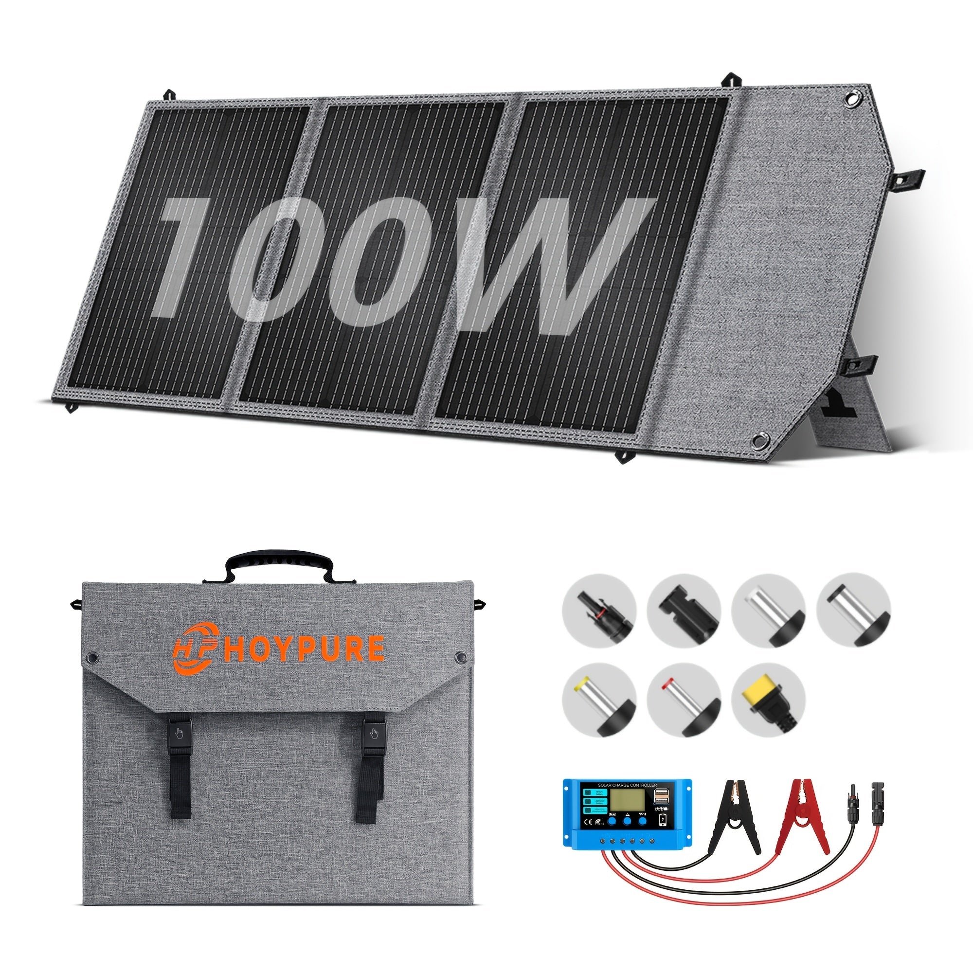 1024Wh LiFePO4 電池 UPS 便攜式電源站 太陽能發電機/100W 太陽能板，停電預防，備用電池行動電源，具備 AC 110V DC USB USB-C 輸出和 LED 燈，戶外露營旅行 RV 旅行居家節慶聖誕禮物