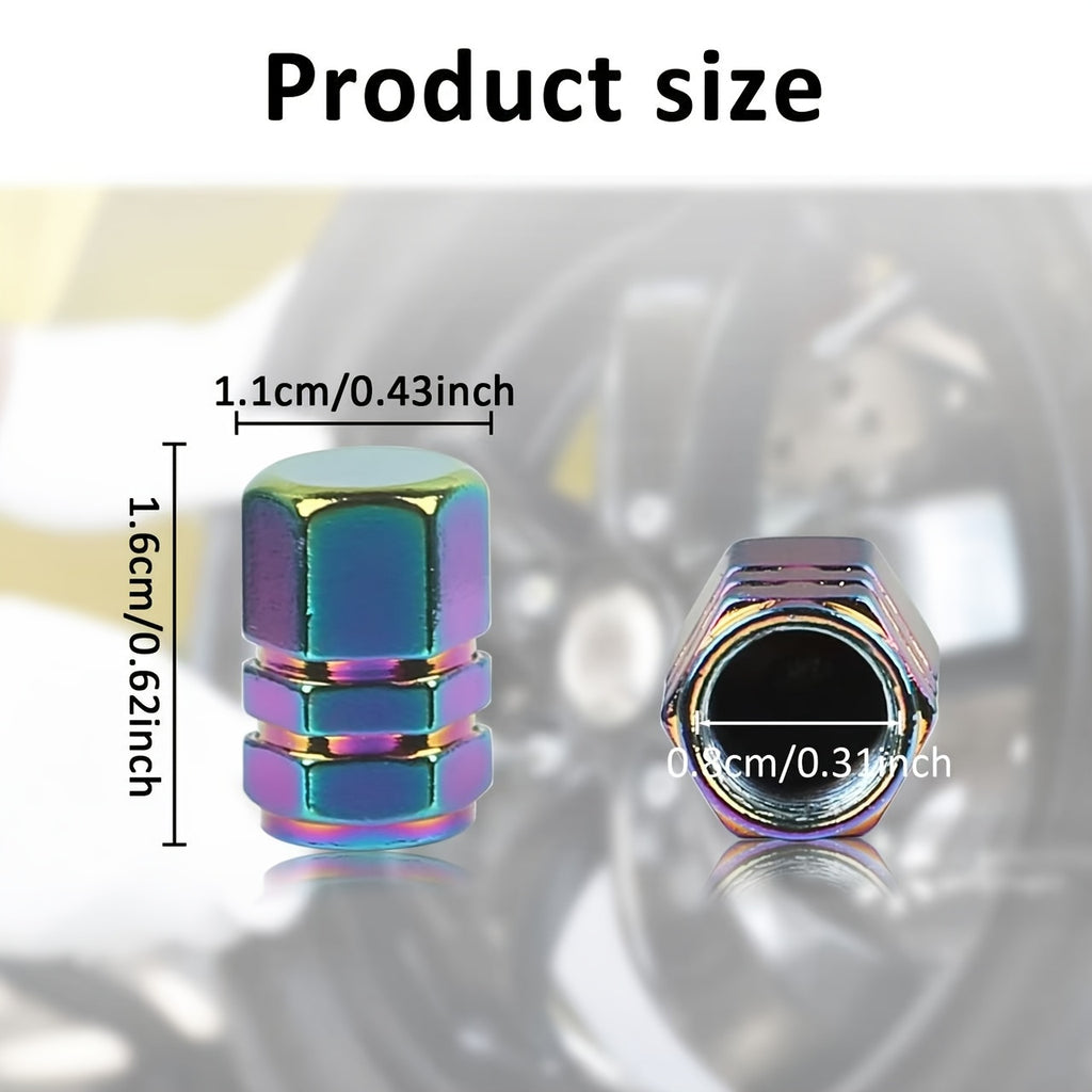 Aluminum Alloy Sport Pattern Valve Caps, Suitable for Motorcycles, Cars and Other Vehicles, Available in 4/8-Pack, First Released in 2025