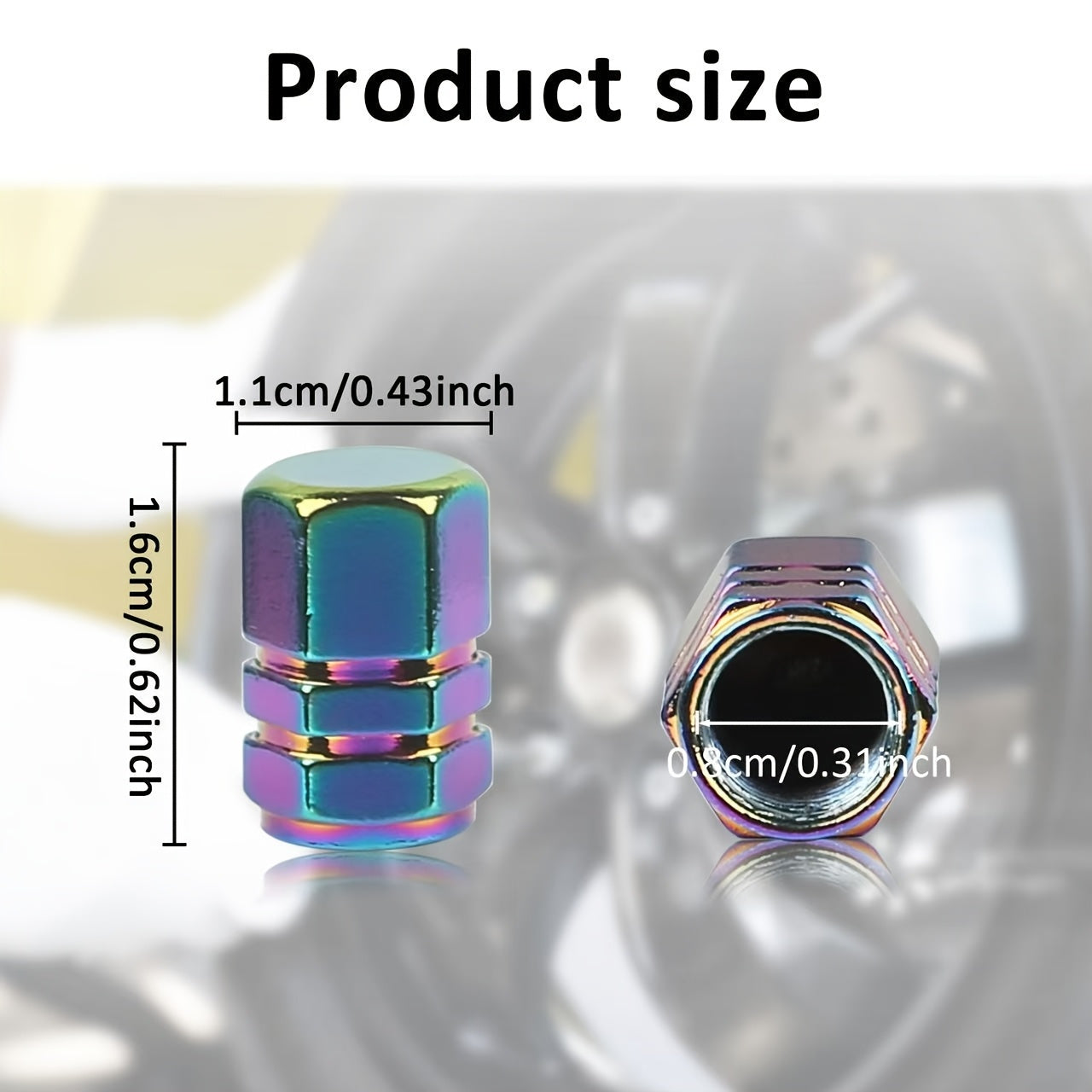 Aluminum Alloy Sport Pattern Valve Caps, Suitable for Motorcycles, Cars and Other Vehicles, Available in 4/8-Pack, First Released in 2025