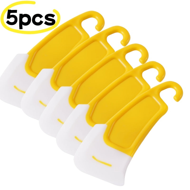 1/3/5Pcs Multifunctional Silicone Cleaning Scraper, Soft Kitchen Silicone Scraper, Flexible Head Cleaner for Removing Oil Stains and Water Marks on Pots, Pans and Stovetops