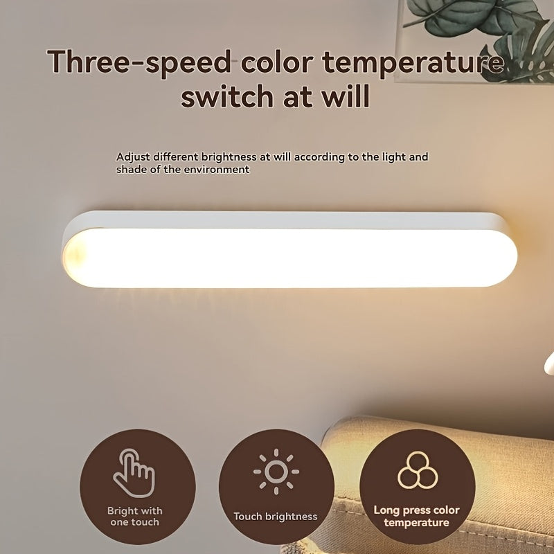 Rechargeable Wireless Touch Sensor Light Magnetic Mount Cabinet Light Kitchen Light Portable Vanity Mirror Light