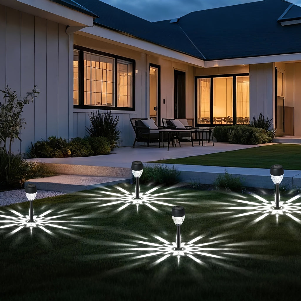 A Set of Twelve Diamond-Shaped Solar Lights, Suitable for Outdoor Use, Suitable for Various Environments and Conditions, with High Efficiency and Design