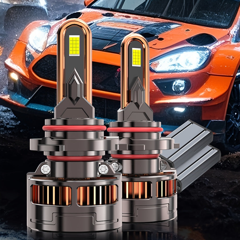 2pcs 58400 Lumens CANBUS Car LED Headlight Bulbs, 7500K Pure White Light, Compatible with H16/H11/H9/H8 9005/HB3 9006/HB4 9012/HIR2 Sockets, No Decoding Needed, 9570 CSP Chip, Easy Installation