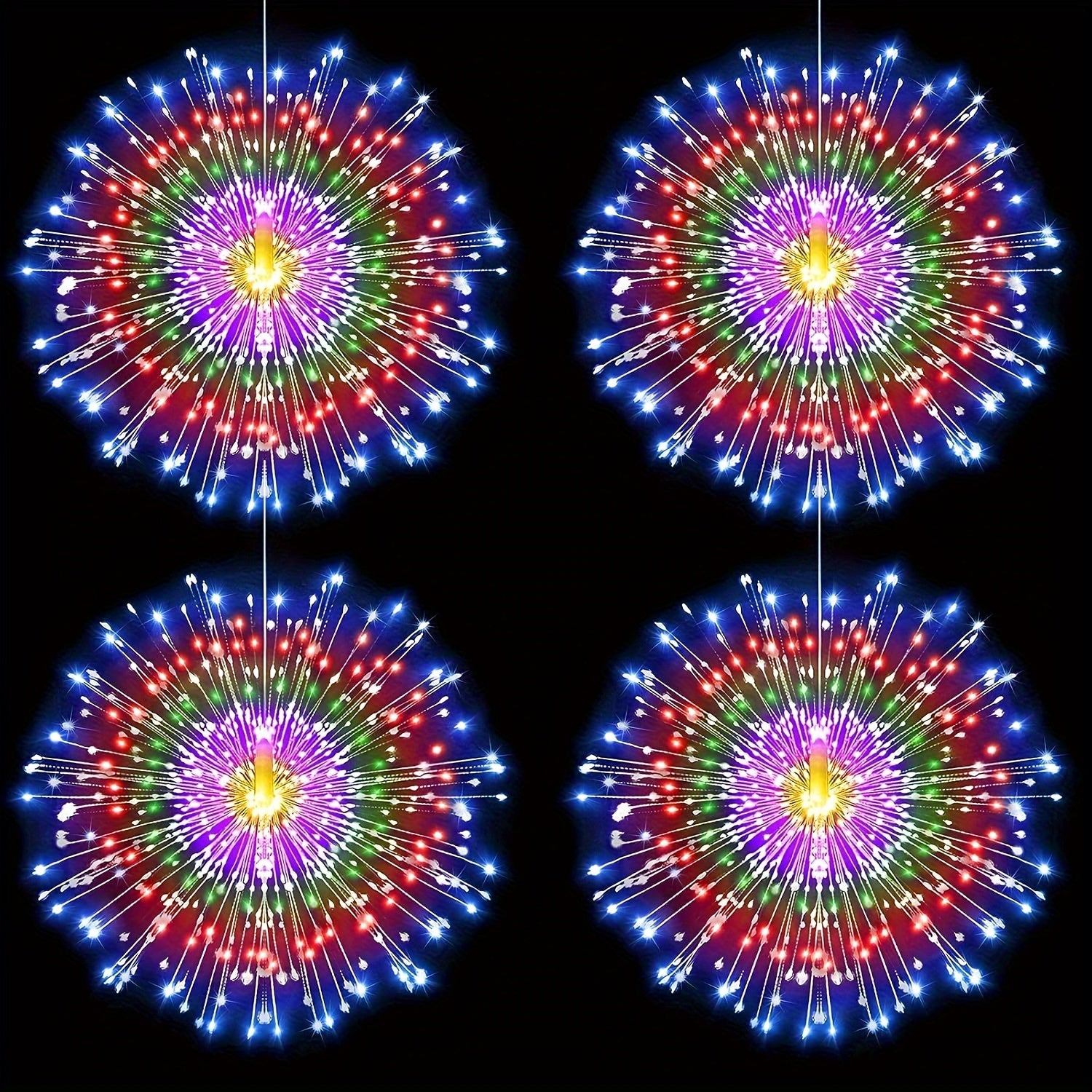 180-360LED USB插电烟花串灯, IPX4圣诞装饰庭院灯，室外灯带