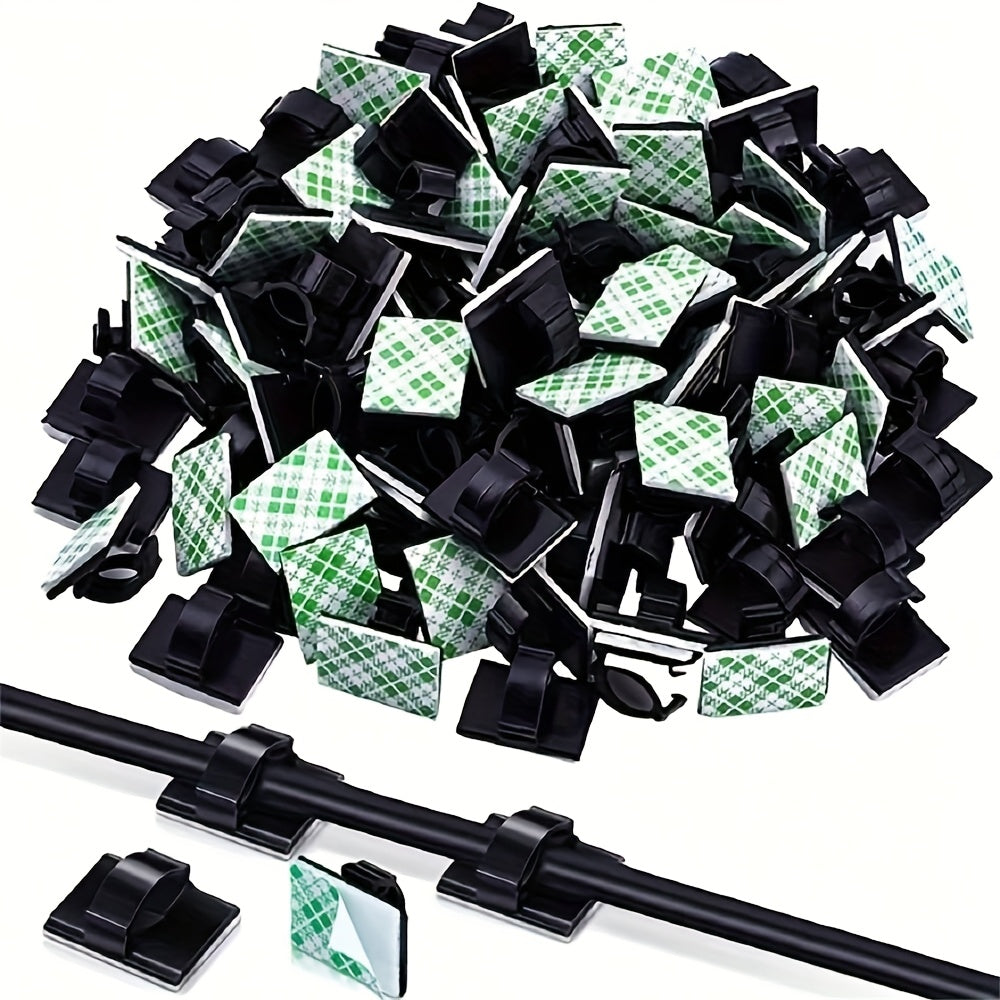 30Pcs Self-Adhesive Cable Clips – Dashcam Wiring Clips for Car, Cable Management Cord Holder, Large Wire Clip