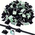 30Pcs Self-Adhesive Cable Clips – Dashcam Wiring Clips for Car, Cable Management Cord Holder, Large Wire Clip