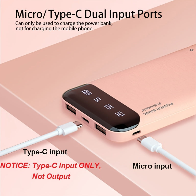 A Portable Power Bank with a Large Capacity of 10000/20000Mah, Suitable for Iphones, Android Devices, Tablets, Headphones, And Other Electronics. It Features Dual USB Outputs And Makes a Great Gift for Birthdays Or Christmas