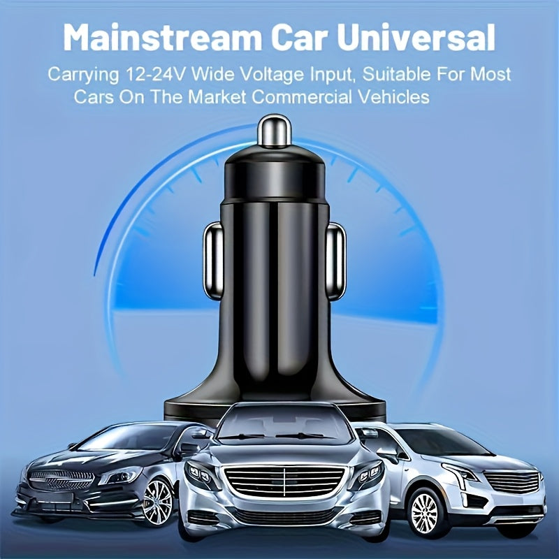 Set of 2 PD Chargers with USB Cable | Dual PD And Four USB Car Charger | Rapid Charging PD QC3.0, 60% Charge in Half an Hour - Universal Fast Charging for Different Devices | Contemporary Charging Hub | Sturdy Car Charging Station