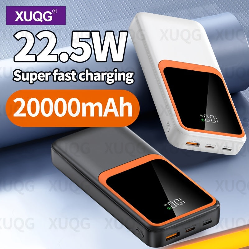 20000mAh Power Bank with LED Power Display, Portable Mobile Charger for Phones