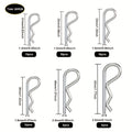 50PCS R-Clip Cotter Pin Assortment Kit – Heavy Duty R-Type Spring Fasteners, 6 Sizes Hardware Pins for Trailer Locking Pin, Trailer Clips, Lawn Mower, Truck, Mechanic‘s First Choice