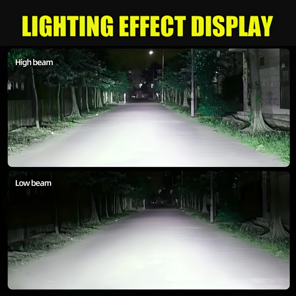 Automotive 2PCS LED Car Lights - H4/9003/HB2 - 59800LM, 350W High/Low Beam, 6500K Cool White Light, Suitable for Various Environments, Ultra-High Cooling Fan, Plug-and-Play, No Battery Needed