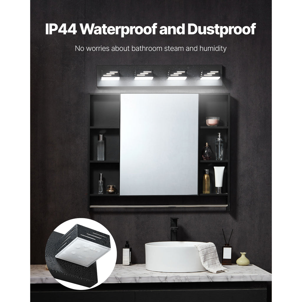 VEVOR 3/4/5/6-Light LED Modern Bathroom Wall Lamp 19.69/25.6/33.5/40.2-Inch Wall Light