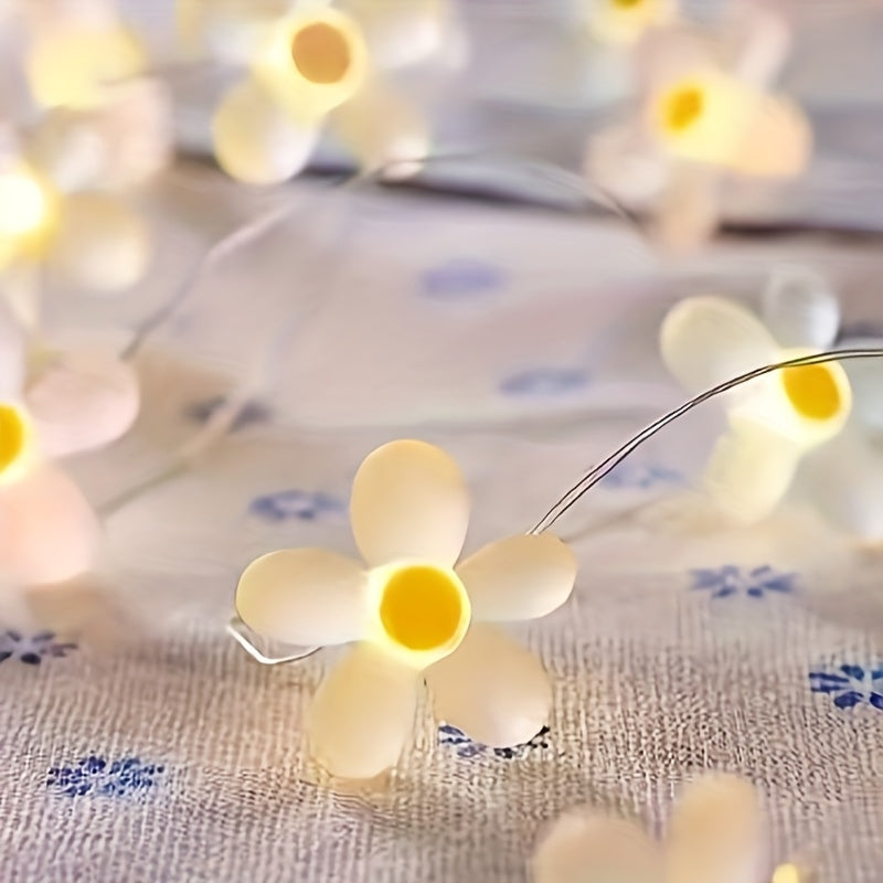 Luminarias室内装饰LED铜丝灯白色向日葵小雏菊龟背叶房间花园庭院节日装饰灯