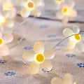 Luminarias室内装饰LED铜丝灯白色向日葵小雏菊龟背叶房间花园庭院节日装饰灯