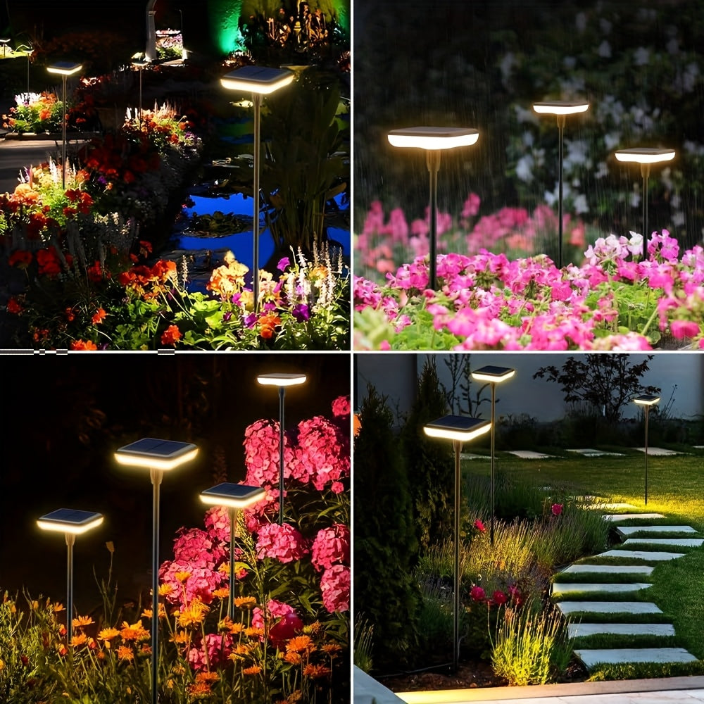 4/8-Piece - LED Solar Light, Outdoor LED Lawn Atmosphere Light, Solar Powered, 1000mAh Battery Capacity, IP65 Outdoor Courtyard Light, Easy Installation, Suitable for Courtyard, Porch, Lawn, Garden Decoration