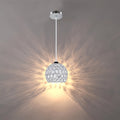 Elegant silver crystal chandelier - modern pendant light, suitable for dining room, kitchen island, bedroom and living room decoration, semi-flush mount installation, ceiling pendant light (bulb not included)