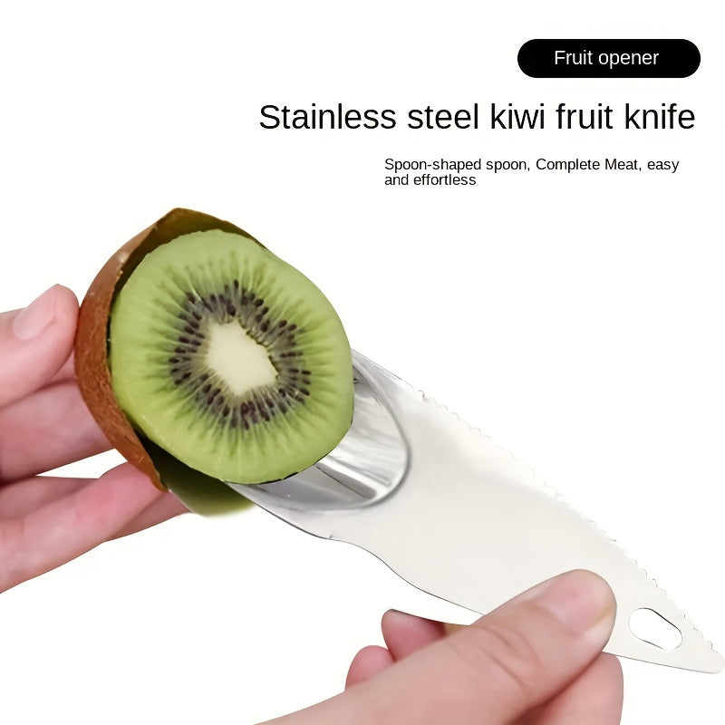 Premium Stainless Steel Kiwi Tool – Easy Scooping, Peeling &amp; Serving – Ergonomic Handle for Comfortable Grip – Rust-Proof – Easy to Clean