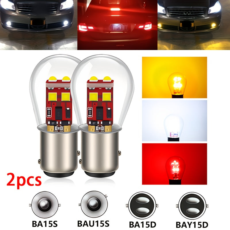 2Pcs LED Headlight Car Turn Signal Lights 1156 1157 Bulbs BA15S BAU15S BA15D Reverse Light Brake Light BAY15D P21/5W LED Low Beam Light for Cars and Trucks, No Battery Included