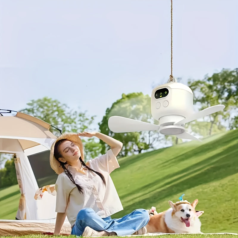 Ceiling Fan with Light and Remote Control, Silent 3-Blade LED Low Profile Ceiling Fan, Built-in Long Lasting Battery, Suitable for Bedroom, Garage, Kitchen, Living Room and Patio