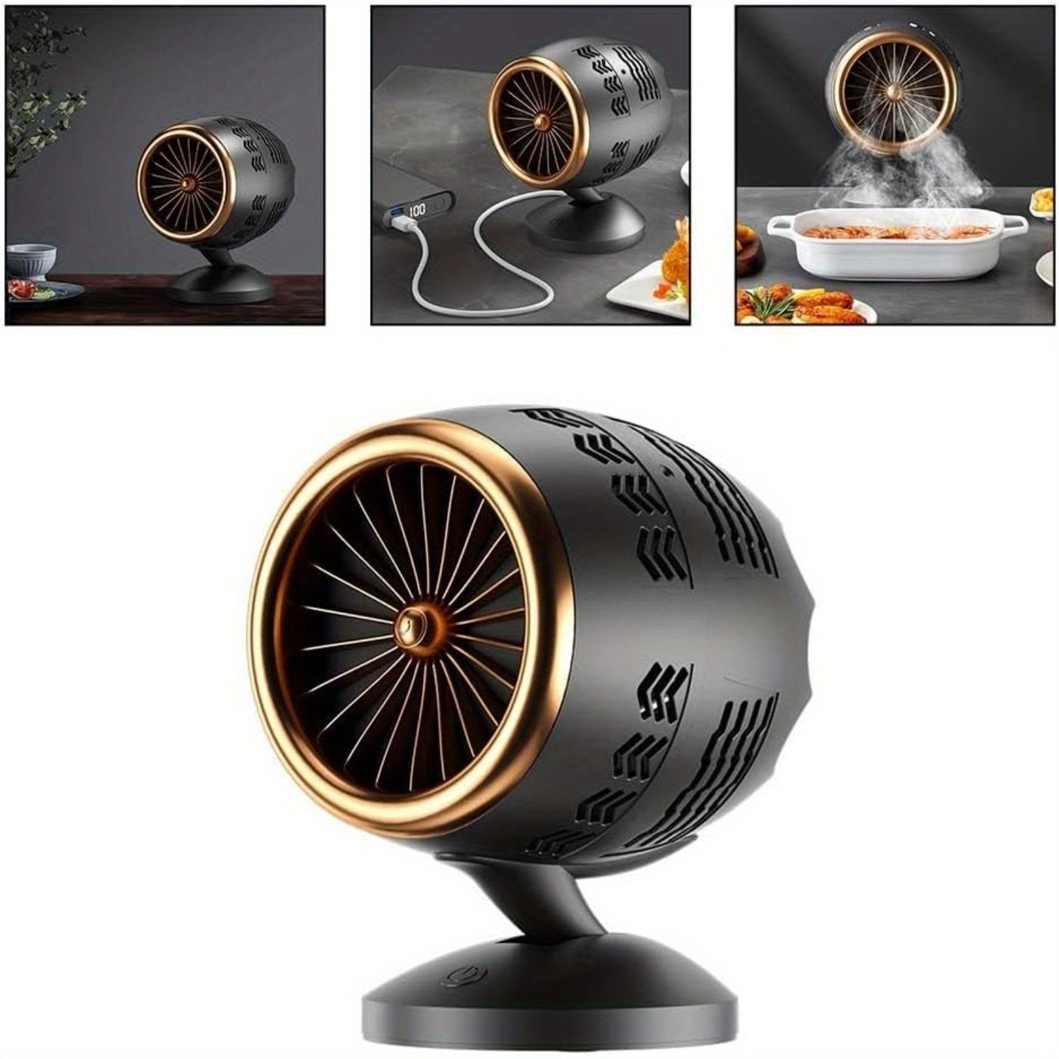 Compact Portable Range Hood for Outdoor & Indoor Cooking – USB-Powered Kitchen Exhaust Fan with Adjustable Stand, Perfect for BBQ & Hot Pot