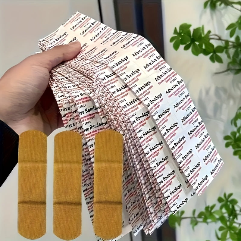100/200/400片装无纺布创可贴 72*19毫米，家用旅行急救胶布绷带
