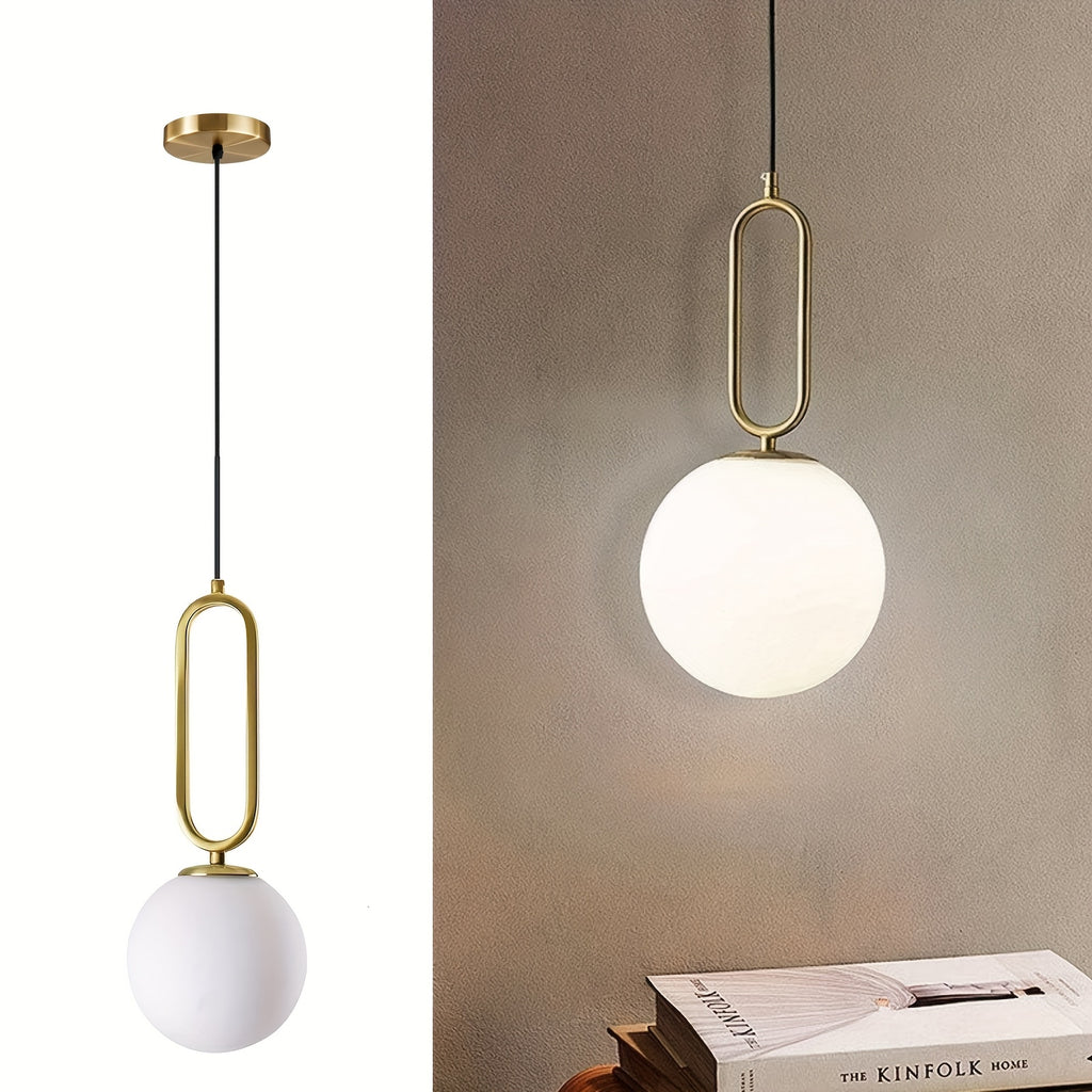 Nordic simple E27 base rotomolded round ball creative bedroom bedside pendant light, dining room and living room decoration