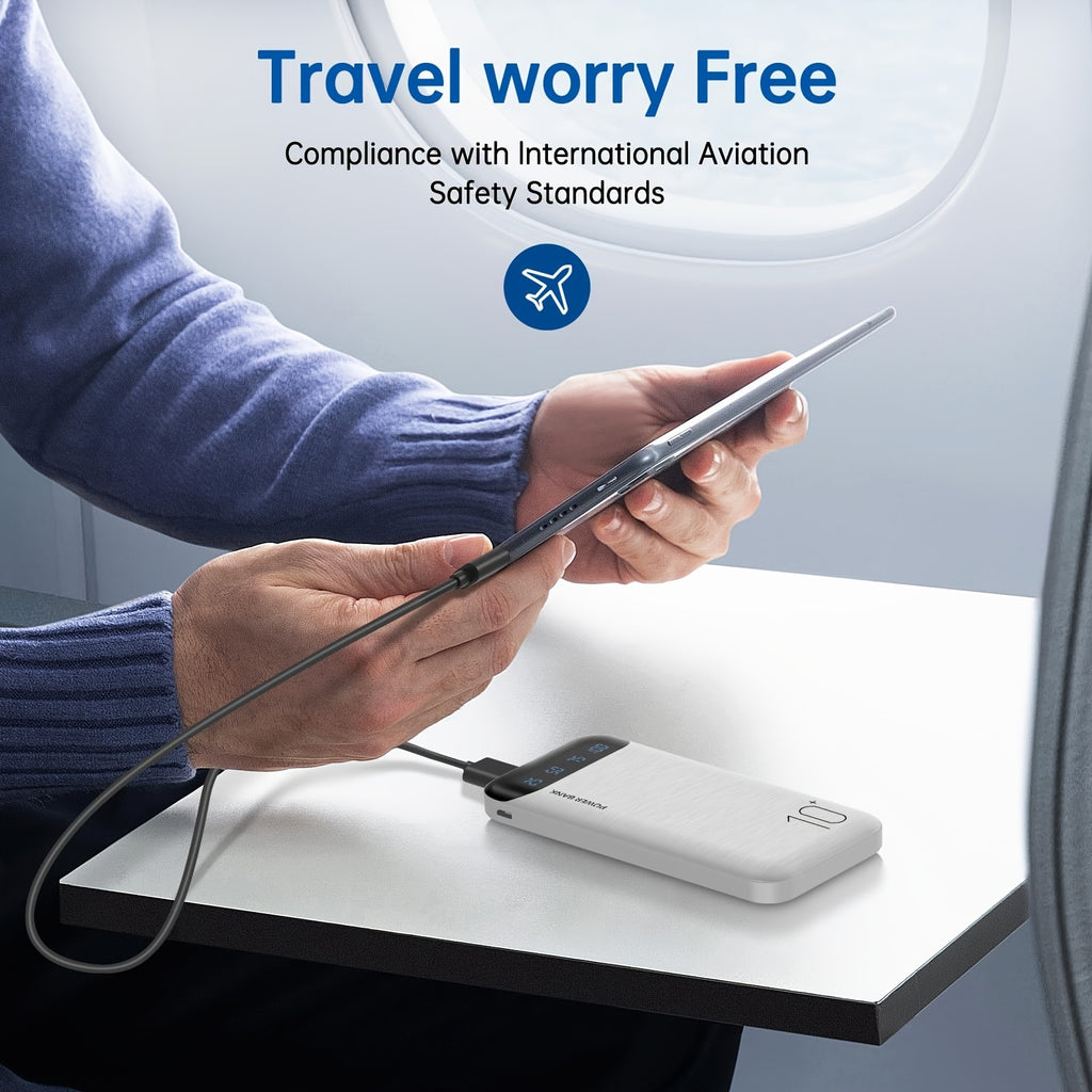 Portable Charger Power Bank 20000mAh Powerbank PD 20W And QC 4.0 Fast Charging External Battery Pack with USB-C LED 3 Outputs & 2 Inputs Portable Charging for iPhone And Android Tablet