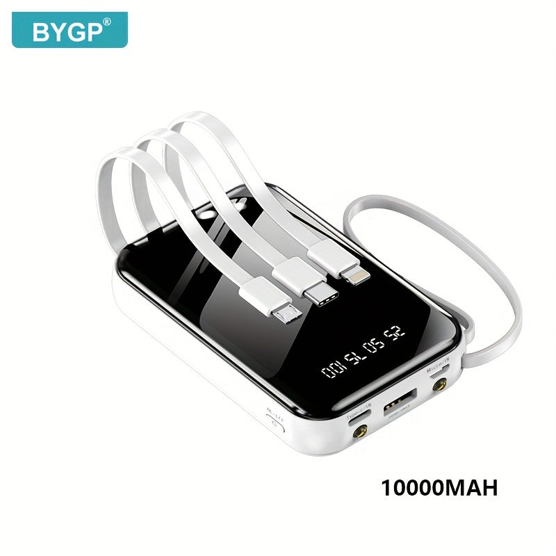 BYGP 10000MAH Portable Battery Pack/Usb Phone Charger/Led Power Indicator/Flashlight, Ideal for Outdoor Emergencies, Compatible with Iphone/Android Devices, Perfect As Holiday Gifts, Portable Mobile Power Source