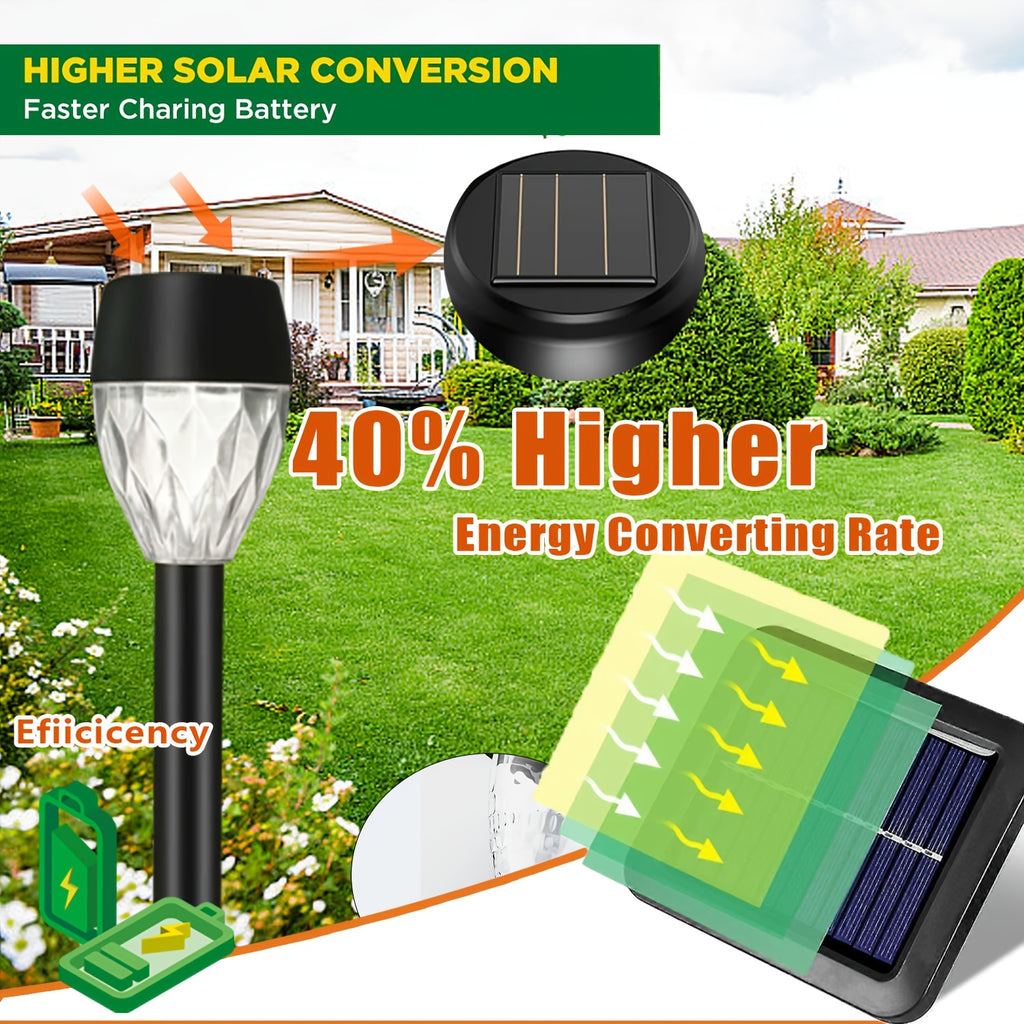 A Set of Twelve Diamond-Shaped Solar Lights, Suitable for Outdoor Use, Suitable for Various Environments and Conditions, with High Efficiency and Design
