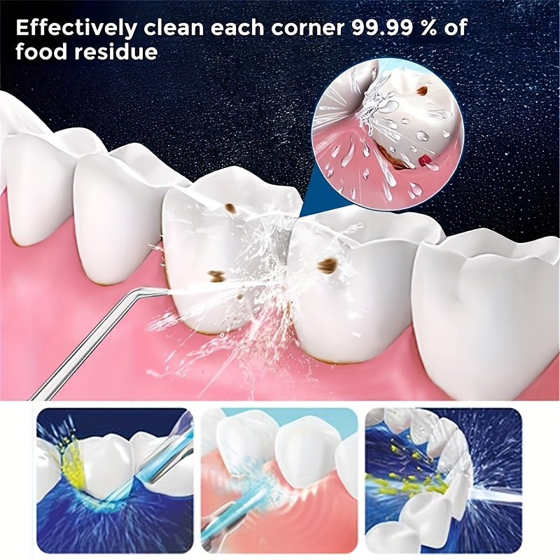 1个装 Dentalpro 高压冲牙器 - 便携式手动口腔冲洗器，专为牙龈健康设计 - 非常适合清洁牙齿并维持口腔卫生，无需电力或电池