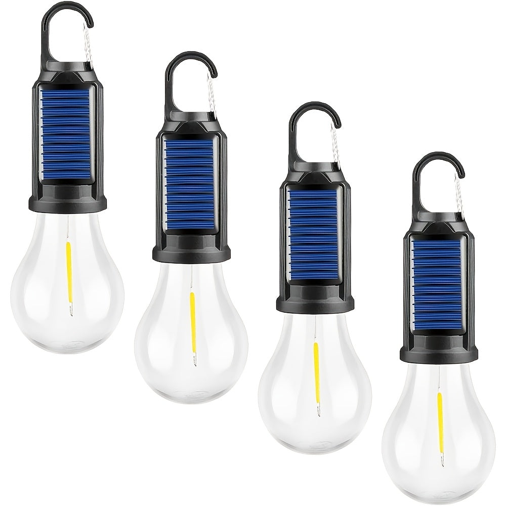 Solar tent bulb rechargeable portable LED lantern 3 lighting modes tent light, with clip hook, suitable for hiking, backpacking, emergency power outages, IP54 protection rating