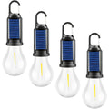 Solar tent bulb rechargeable portable LED lantern 3 lighting modes tent light, with clip hook, suitable for hiking, backpacking, emergency power outages, IP54 protection rating