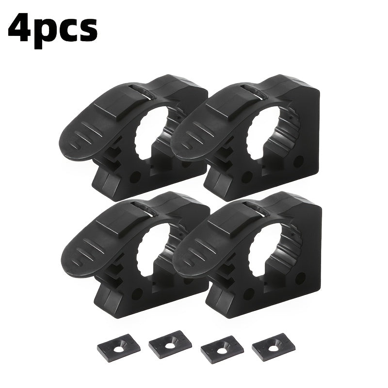 2/4-Pack Quick Fist Clamps, Synthetic Rubber Mounting Tool Equipment Clamps, for Off-Road Vehicles, ATV, UTV, Truck Parts Enhancement – Tool Organizer Clips, Outdoor Shovel Storage Mount