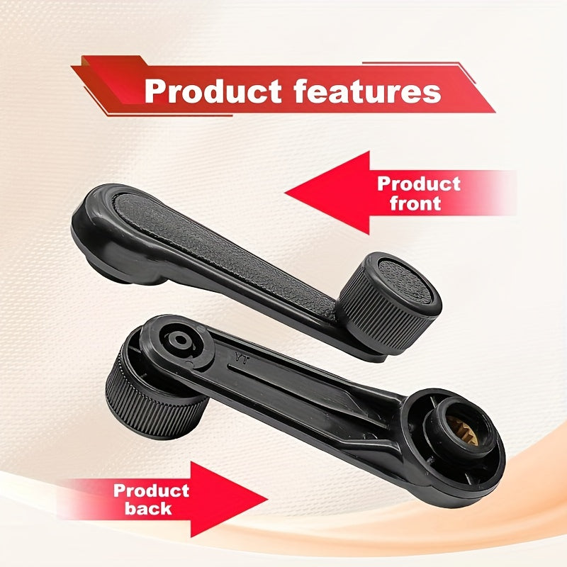 2pcs Manual Window Crank Handle for Car – Hand Window Winder with Bushing and Spring, Universal Auto Interior Replacement Part