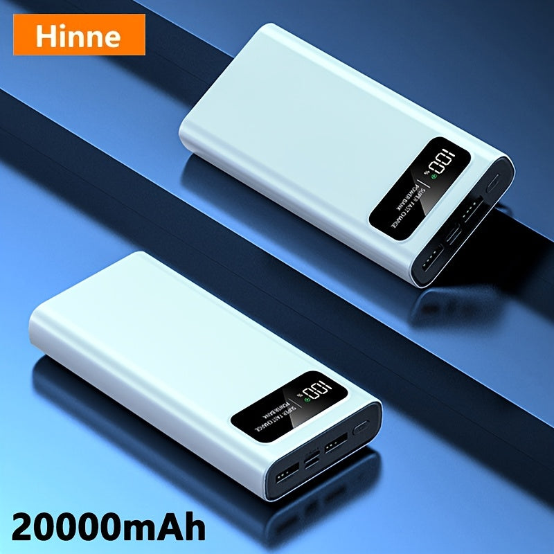 Hinne 10000/20000mAh Portable Power Bank with PD Fast Charging, USB Port, LED Digital Display, Type-C, High-Capacity Outdoor Emergency Backup Battery