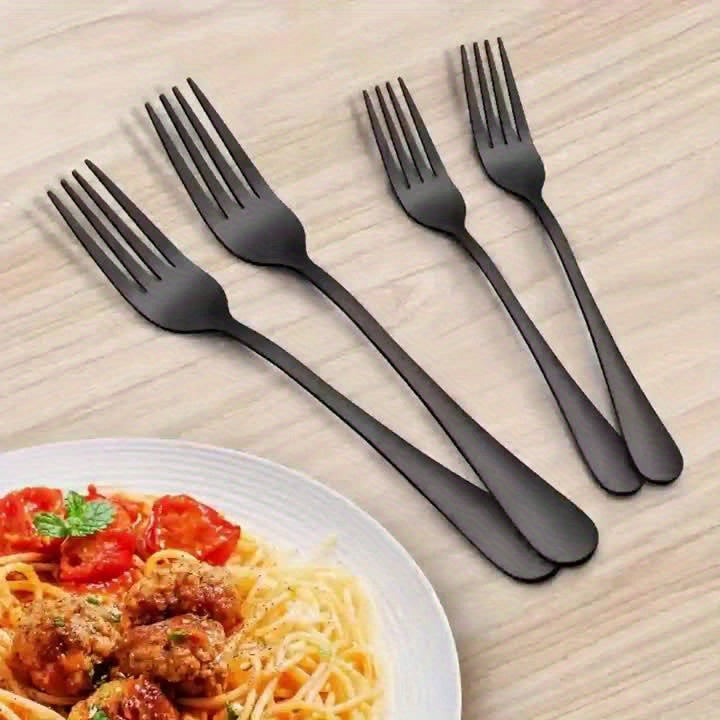 12-Piece Stainless Steel Fork Set – Elegant Dinner, Salad & Dessert Forks – Perfect for Home & Restaurant Use – Food-Grade Forks – Durable Silverware Cutlery Set