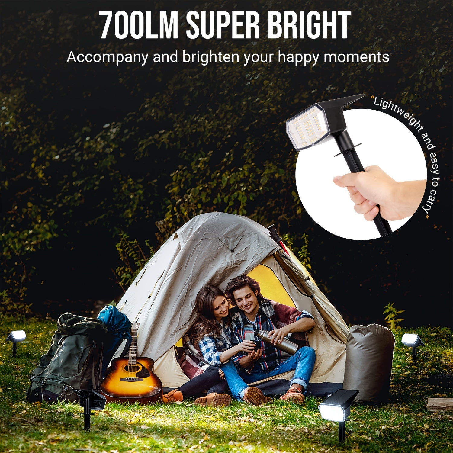 4/6-pack outdoor solar spotlight, IP65 protection rating, 63 LED beads, 3 lighting modes, total brightness 780 lumens, suitable for courtyards, gardens, houses, garages and pathway lighting