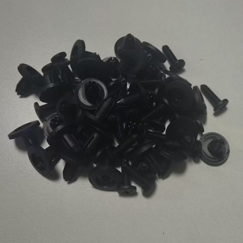 30pcs 6mm Hole Plastic Push Rivet Fasteners for Cars – Push-Type Retainer Clips for Door Trim Fixing, Nylon Bumper Clips, Essential Auto Repair Parts for Trunk & Bumper