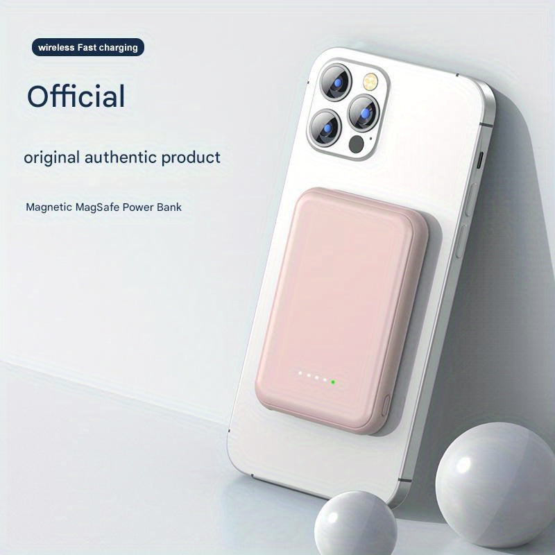 5 Colour, Ultra-Thin Magnetic Power Bank, 10000mAh Battery Pack, 22.5 PD Fast Charging, 15W Wireless Charging, Magnetic Battery Pack for 17/16/15/14/13/12/Pro/Mini/Pro Max And Wired Charging for Android Phones