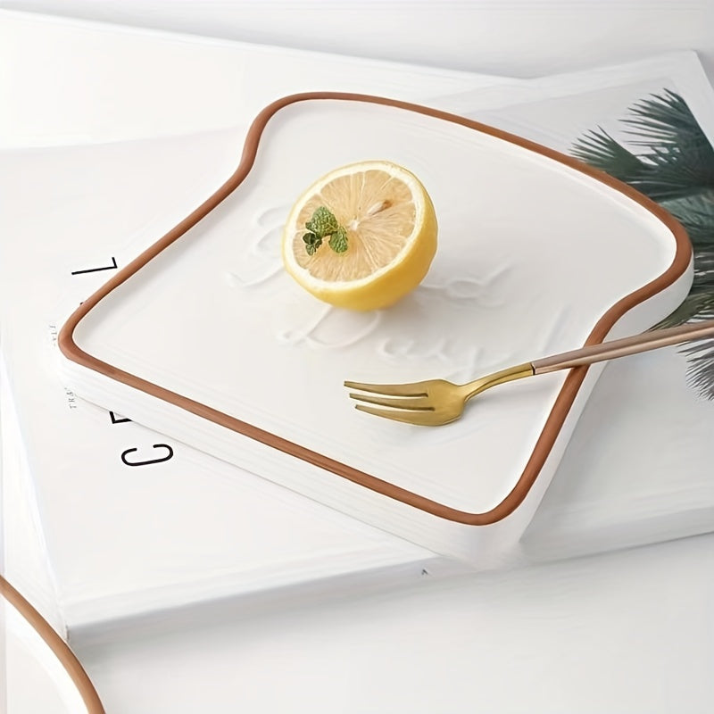 1/2 Pcs, Ceramic Breakfast Plate, Dessert & Bread Plate, Home Ceramic Steak Plate, Pasta Plate – Perfect for Steak, Bread, Pasta, Sushi
