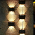 1-Piece - 6 LED Beads / Solar Exterior Wall Light / Solar Wall Light / Outdoor Anti-Glare Lighting Solar Outdoor Light, Solar Outdoor Wall Washer Light, Compact Wall Light, Energy Saving, Solar Charging, Semi-Flush Mount Installation