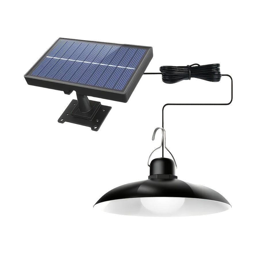 2-Light Solar Pendant Light with Remote Control - Indoor/Outdoor Rechargeable LED Bulb, Suitable for Porch, Shed, Garage, Garden, Patio Outdoor Lighting | Modern Style Pendant Light | Remote Control Light, Patio Decorative Lighting