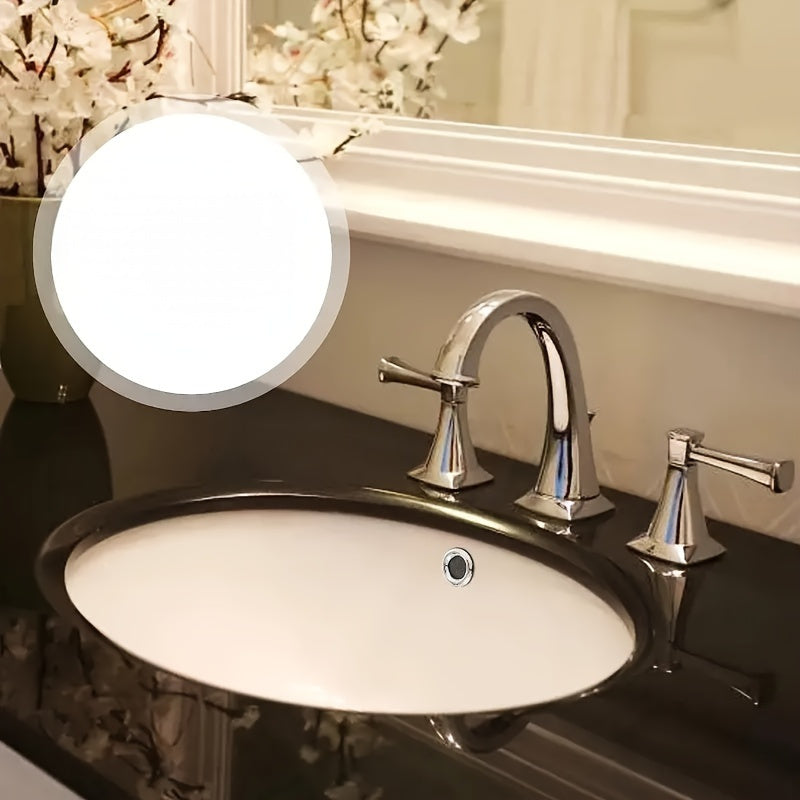 [Elegant Sink Drain Cover] 1/2/4pc Stainless Steel Decorative Drain Cover - Leak-Proof Design, Easy Install with Knob, for Bathroom & Kitchen, Modern Minimalist Style, Kitchen Sink Accessory
