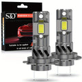 S&D 2-Pack 30000LM H7 LED Headlight Bulbs 6500K Bright White 500% Super Bright Plug-and-Play 80W CSP Car Headlight Car Diode Light Canbus H7 LED Turbo 6000K 12V