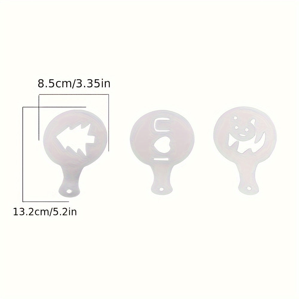 16PCS Coffee Stencil Art Templates - Printing Patterns for Coffee, Milk Cake & Cappuccino, Cake Drawing Stencils, Home Kitchen Baking Supplies