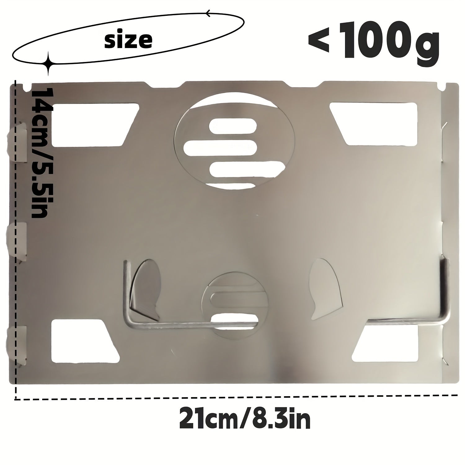 Lightweight Stainless Steel Portable Camping &amp; Hiking Stove and Grill - Ideal for 1-2 People, Weighs Less Than 100g, No Electricity Needed, Perfect for Outdoor Adventure