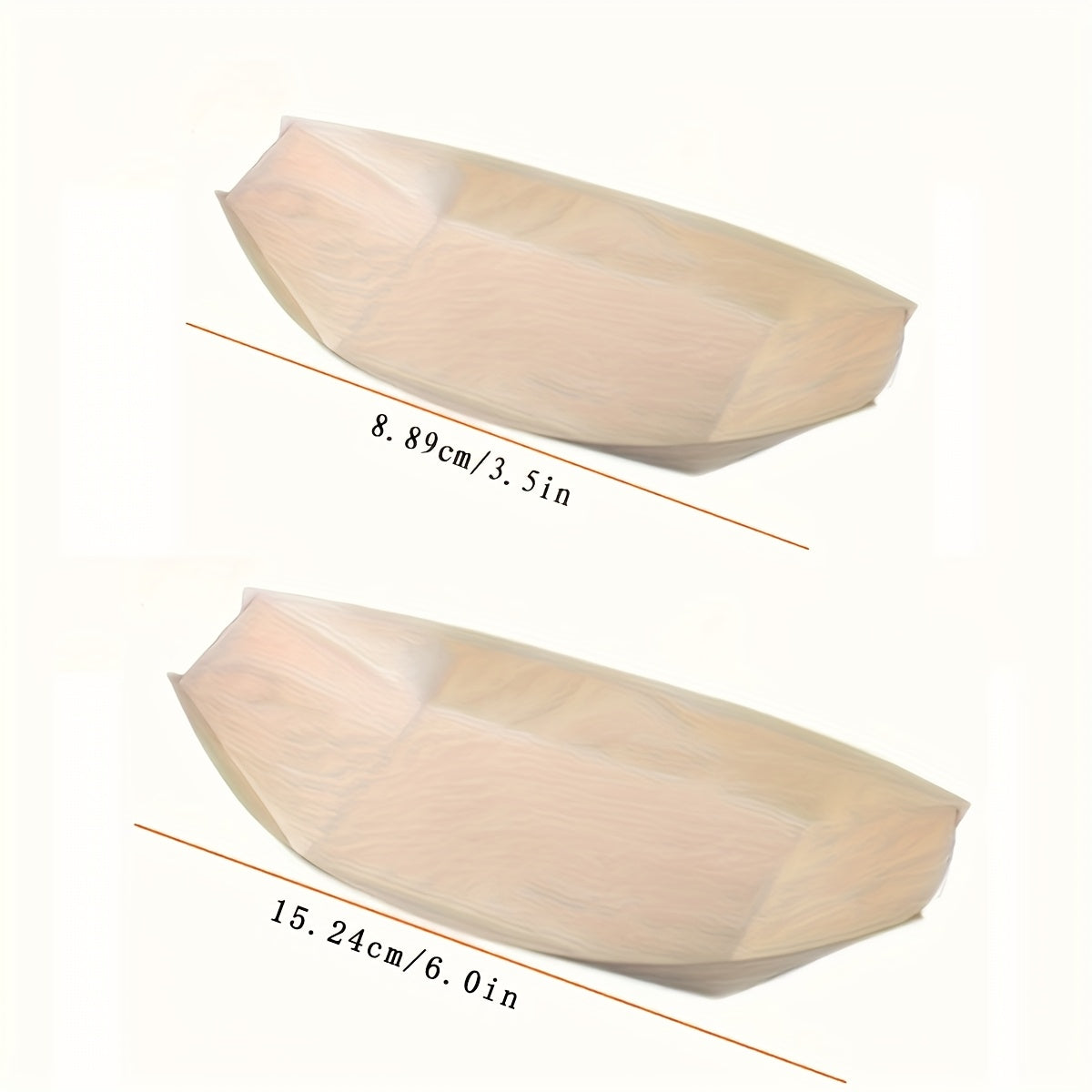 50 Disposable Wooden Plates, Picnic & Camping Food Box, Wooden Boat Sauce Dish – Stronger Than Bamboo, Bowls for Parties, Restaurants, Catering